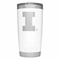 Flash Sale 🎁 College Tumblers & Travel Mugs YETI Illinois Fighting Illini 20oz Rambler Tumbler 😀