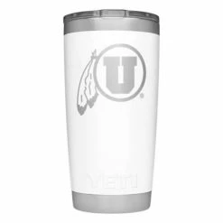 Hot Sale ❤️ College Tumblers & Travel Mugs YETI Utah Utes 20oz Rambler Tumbler 🥰